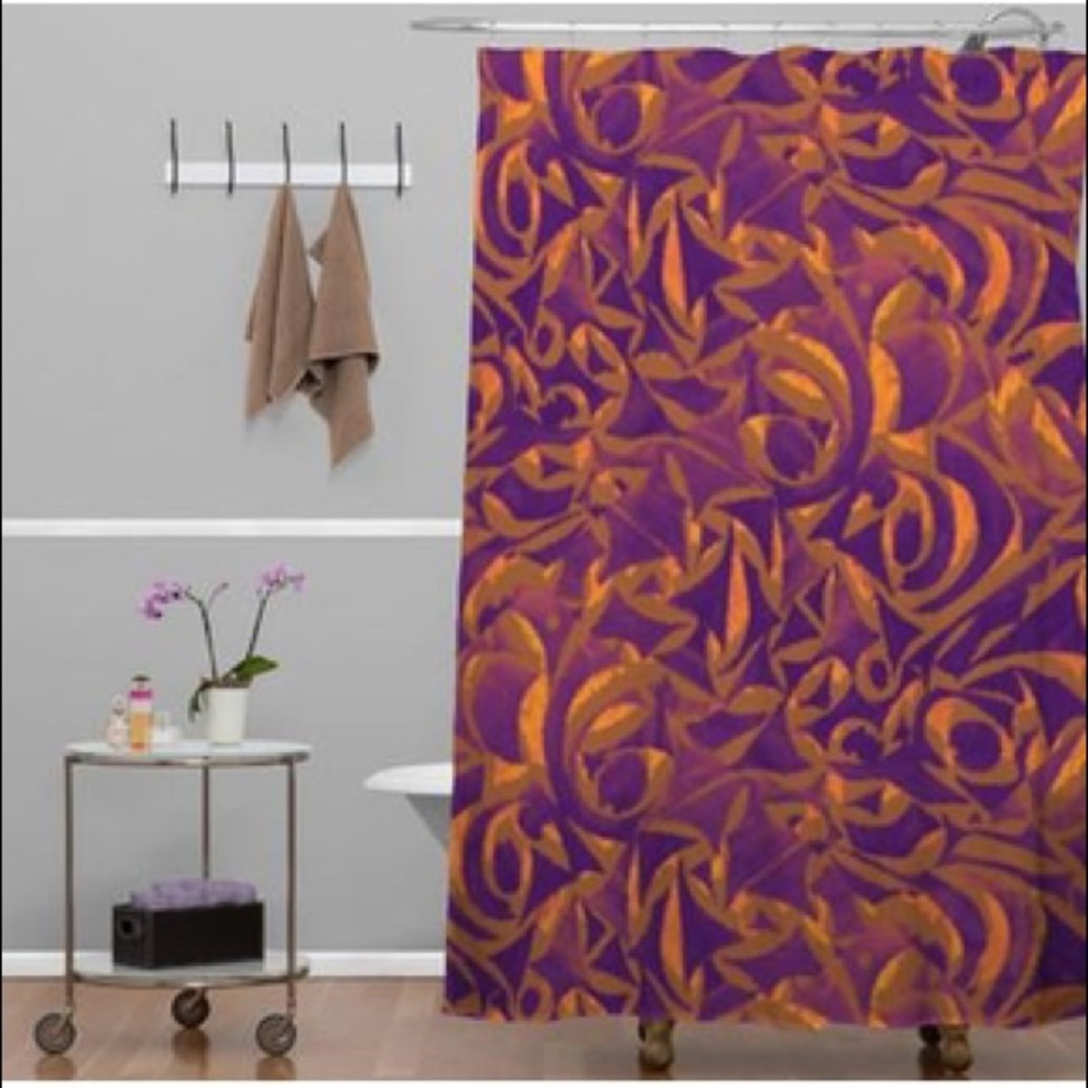 New DENY Designs: Purple & Orange Shower Curtain